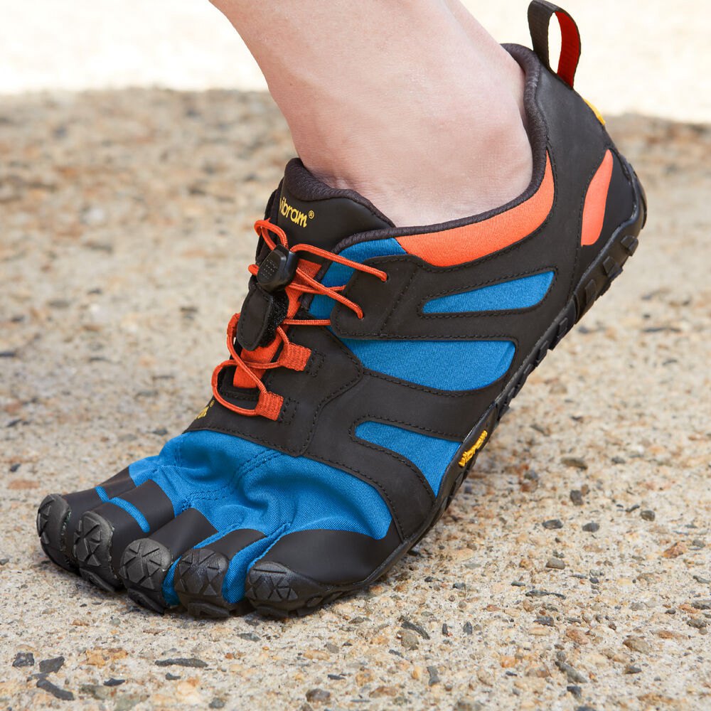 Vibram FiveFingers Herre Trailsko Blå/Orange - V-Trail 2.0 - 7149RXPBL